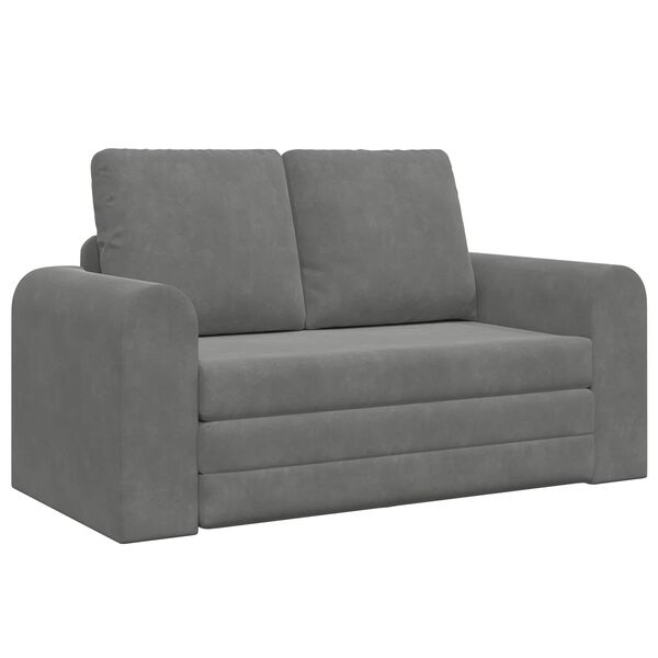 vidaXL Sofa postelja 60cm Temno siva Žamet