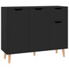 vidaXL Komoda črna 90x30x72 cm inženirski les