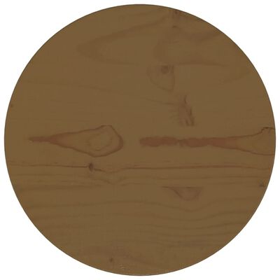 vidaXL Mizna plošča rjava Ø30x2,5 cm trdna borovina