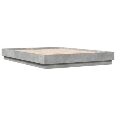 vidaXL Posteljni okvir betonsko siv 140x200 cm inženirski les