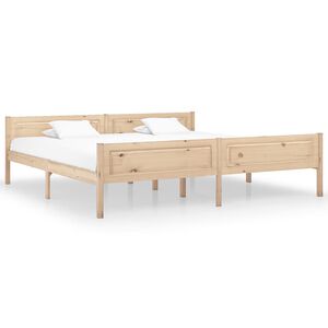 vidaXL Posteljni okvir iz trdne borovine 200x200 cm