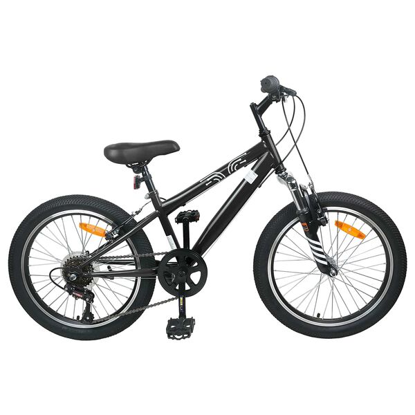 vidaXL Kids Mountain Bike 20 Palcev 6-Speed za 5-8 let Črna