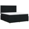 vidaXL Postelja boxspring z vzmetnico Črna 160 x 200 cm Blago