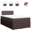 vidaXL Box spring postelja z vzmetnico temno rjav 120x200 cm blago