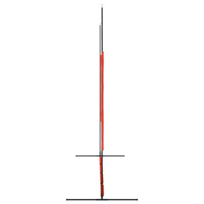 vidaXL Prenosna baseball mreža rdeča in črna 369x107x271 cm