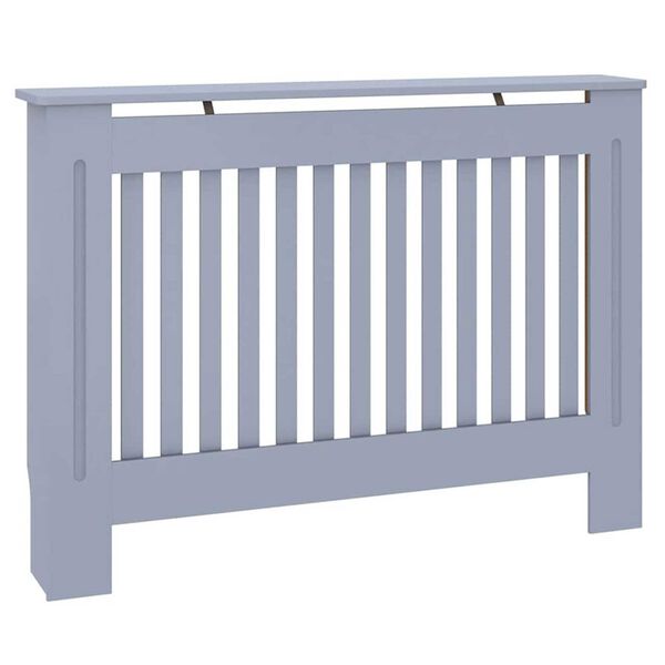 vidaXL Pokrov radiatorja 2 pcs Siva 112 x 19 x 81,5cm Konstruiran les