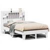 vidaXL Posteljni okvir brez vzmetnice bel 135x190 cm trdna borovina