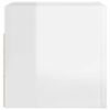 vidaXL Stenska TV omarica visok sijaj bela 30,5x30x30 cm