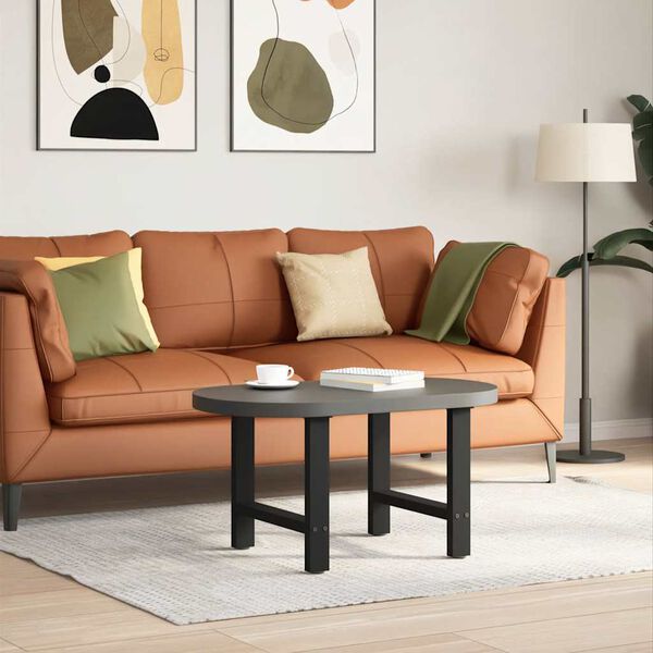 vidaXL Noge za klubsko mizico črne barve 2 kosa 50 x (42-43) cm jeklo