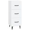 vidaXL Komoda bela 34,5x34x90 cm inženirski les