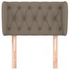 vidaXL Vzglavje z u&scaron;esi taupe 83x23x78/88 cm blago