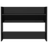 vidaXL Stenska omarica za čevlje 2 kosa visok sijaj črna 80x18x60 cm