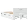 vidaXL Posteljni okvir z vzglavjem brez vzmetnice bel 100x200 cm