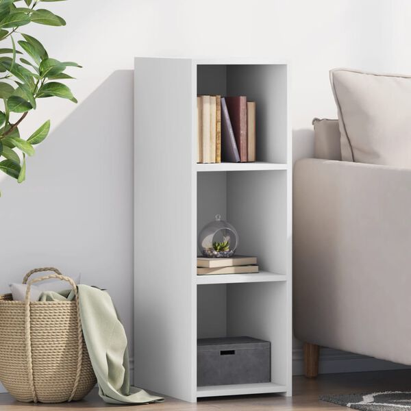 vidaXL Komoda bela 30x41x93 cm inženirski les