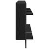 vidaXL Komplet stenskih polic 4 pcs Črna Orehovina 65 x 25 x 30 cm