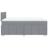 vidaXL Boxspring postelja z vzmetnico svetlo siva 120x190 cm blago