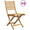 vidaXL Zložljivi stoli 6 kosov 43x54x88 cm bambus