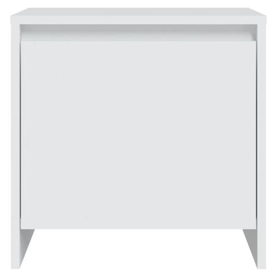 vidaXL Nočna omarica bela 45x34x44,5 cm iverna plošča
