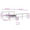 vidaXL Posteljni okvir z 2 predaloma trdna borovina 200x200 cm