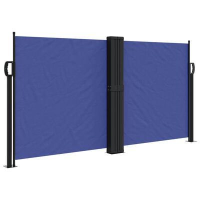 vidaXL Zložljiva stranska tenda modra 120x1200 cm