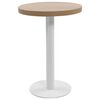 vidaXL Bistro miza svetlo rjava 60 cm mediapan