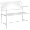 vidaXL Vrtna klop Navadna bela 103,5 x 51,5 x 90 cm Jeklo