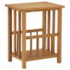 vidaXL Mizica za revije 45x35x55 cm trdna hrastovina