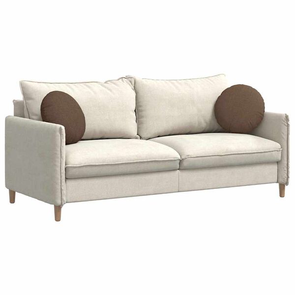 vidaXL Sedežne blazine 2 pcs Rjava &Oslash;40 x 13 cm blago