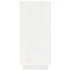 vidaXL Komoda bela 60x34x75 cm trdna borovina