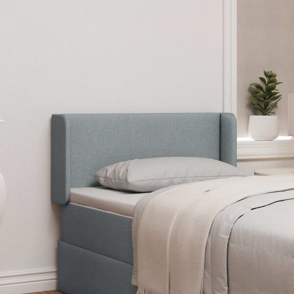 vidaXL U&scaron;esni vzglavnik z vzglavjem Siva 40,5 x 40,5 x 4 cm blago