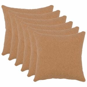 vidaXL Prevleka za blazino 6 pcs HEERLEN Bež 30 x 30 cm Boucl&eacute;