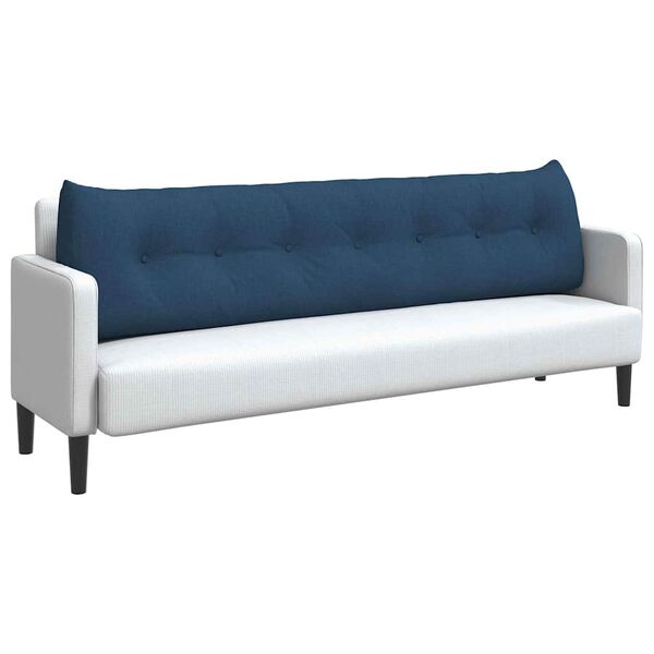 vidaXL Poglavni vzglavnik Modra 200 x 24 x 50 cm blago