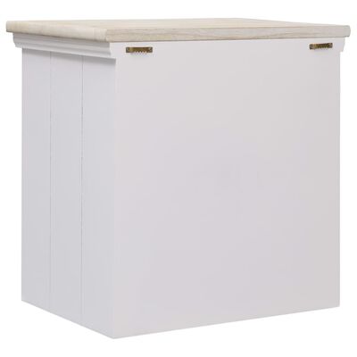 vidaXL Komplet kopalniškega pohištva 5-delni iz trdnega lesa bel