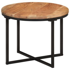 vidaXL Klubska mizica 45x45x35 cm trden akacijev les in železo