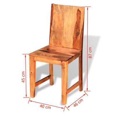 vidaXL Jedilni stoli 2 kosa trden palisander