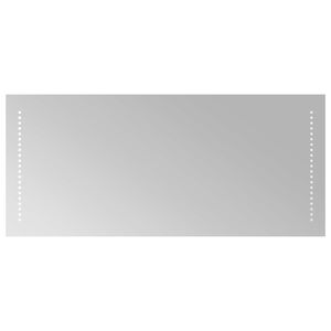 vidaXL LED kopalni&scaron;ko ogledalo Transparentno 90 x 40 cm kaljeno steklo
