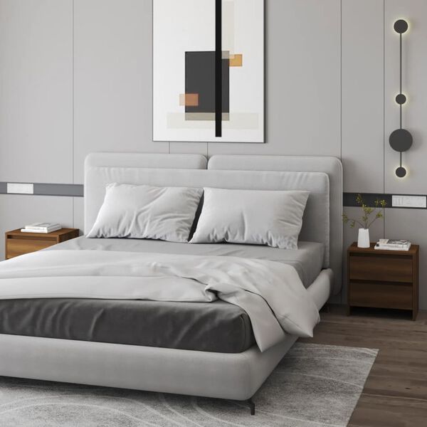 vidaXL Nočna omarica 2 kosa rjavi hrast 45x34,5x44,5 cm inženirski les