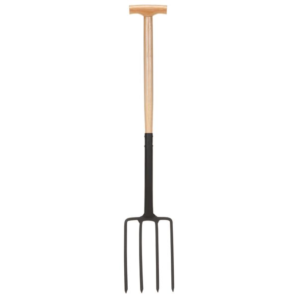 vidaXL Vrtno orodje 4-delni komplet T-ročaji in trdi les