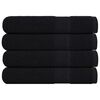 vidaXL Brisače za savno 4 kos črna 80x200 cm 360 g/m² 100% bombaž