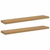 vidaXL Stenska polica 2 kos Rjava 120 x 23,5 x 3,8 cm Inženirski les