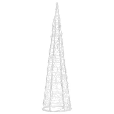 vidaXL Akrilna okrasna LED piramida hladno bela 60 cm