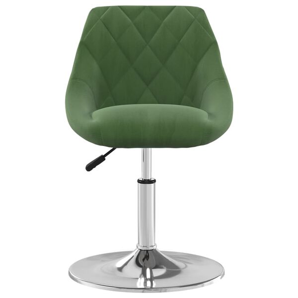 vidaXL Vrtljivi jedilni stoli 6 kosov temno zelen žamet