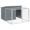 vidaXL Pasja uta z ograjo antracitna 153x194x110 cm pocinkano jeklo
