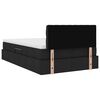 vidaXL Postelja z dodatnim prostorom za shranjevanje in vzmetnico Črna