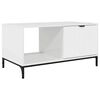 vidaXL Klubska miza Visok sijaj bela 90 x 49 x 46 cm Inženirski les