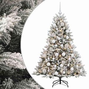 vidaXL Umetna božična jelka z bučko 120 cm 150 LED Toplo bela