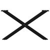 vidaXL Noge za klubsko mizico v obliki črke X, 2 kosa, črne, 70 x (42-43) cm, jeklo
