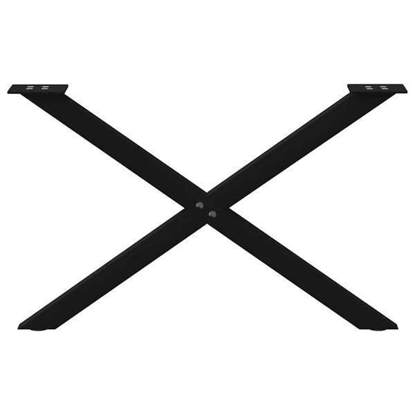 vidaXL Noge za klubsko mizico v obliki črke X, 2 kosa, črne, 70 x (42-43) cm, jeklo