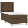 vidaXL Box spring postelja z vzmetnico temno rjava 80x200 cm blago