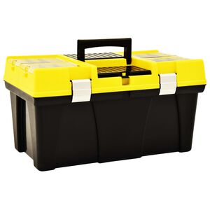 vidaXL &Scaron;katla za orodje plastična 595x337x316 mm rumena